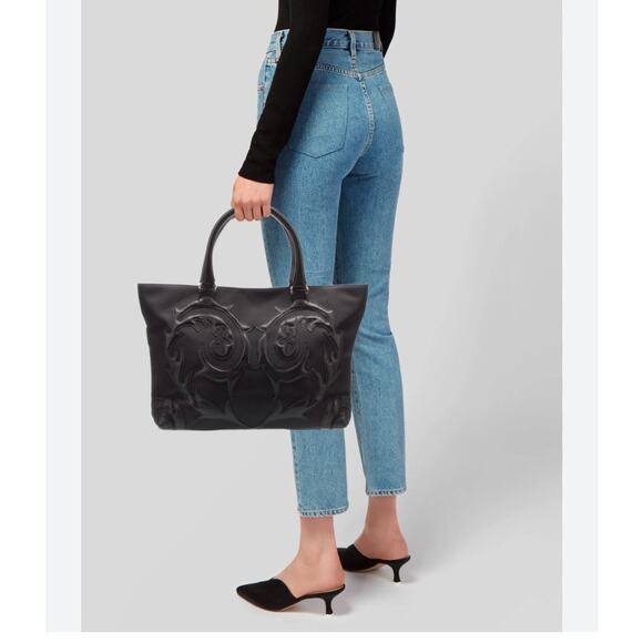 Christian Lacroix black Leather and Nylon Handbag - Picture 2 of 13